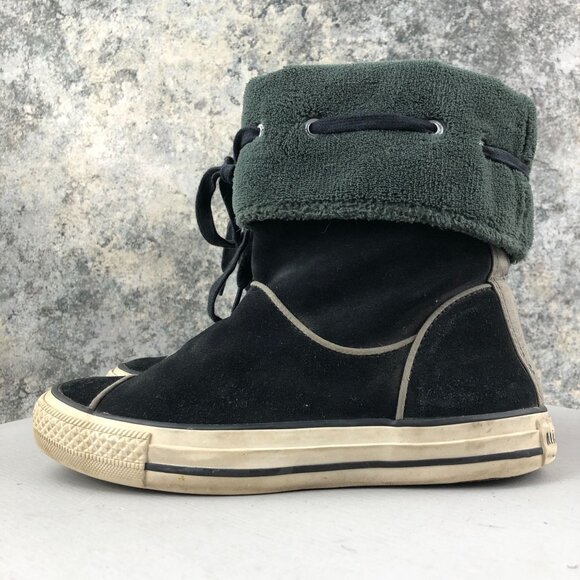 Converse Women's Size 6.5 Chuck Taylor All Star Andover High Black Suede Booties - Picture 7 of 16